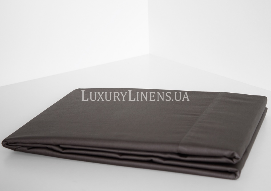 Простирадло Luxury Linens 260х270 Dark chocolate 100% єгипетська бавовна 33858 фото