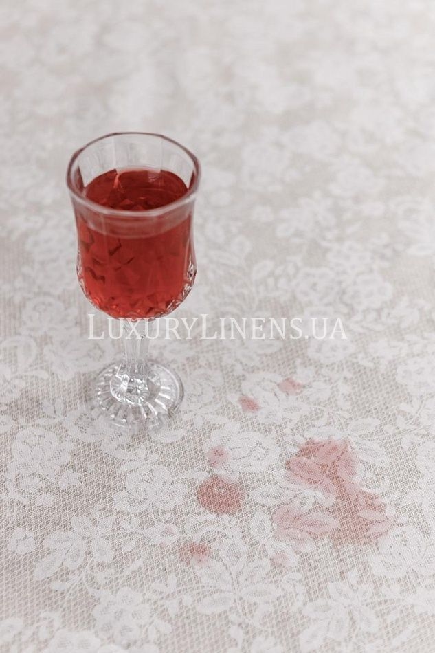 Скатерть водостійка Simfoni Капучино вензель ПРОВАНС, 136х220см 033601 79040335 фото