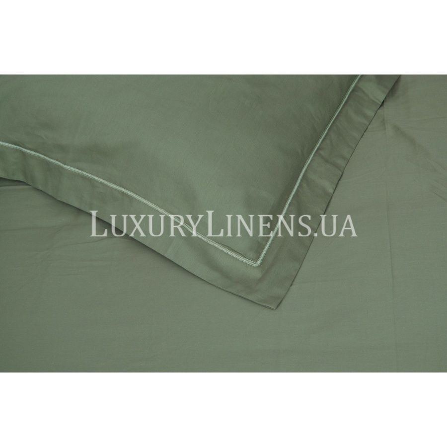 Постільна білизна сатин premium Lotus Home - Dakota оливковий 2326759-svt фото