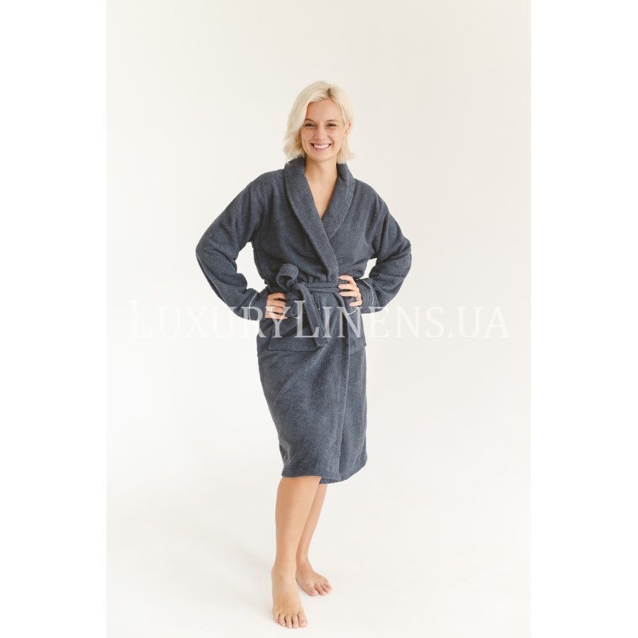 Халат махровый Lotus Home - Nella antrasit S/M 2289719-svt фото