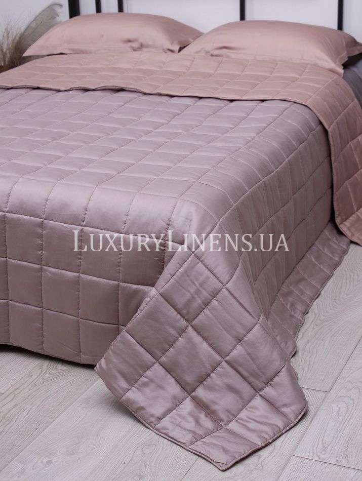 Покривало двостороннє Luxury Linens 240x260 Cappuccino/beige 100% тенсел 80888 фото