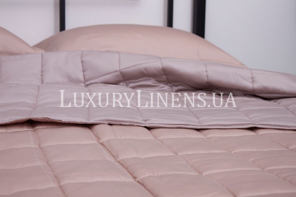 Покривало двостороннє Luxury Linens 240x260 Cappuccino/beige 100% тенсел 80888 фото