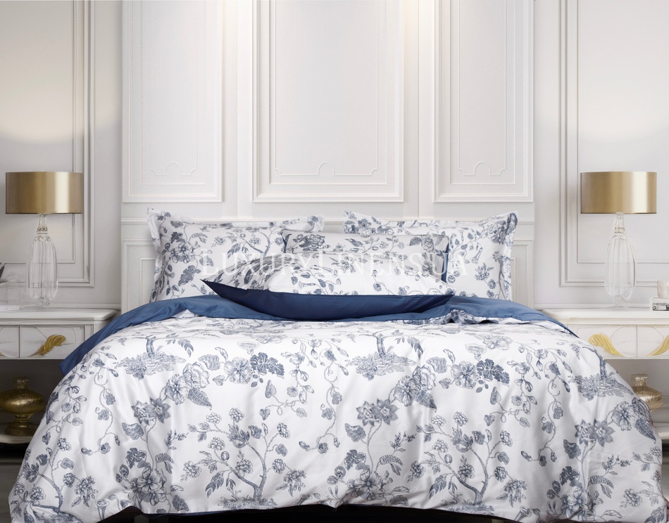 Постельное белье LUXURY LINENS Aliento BLUE 100% египетский хлопок 500ТС 440011 фото