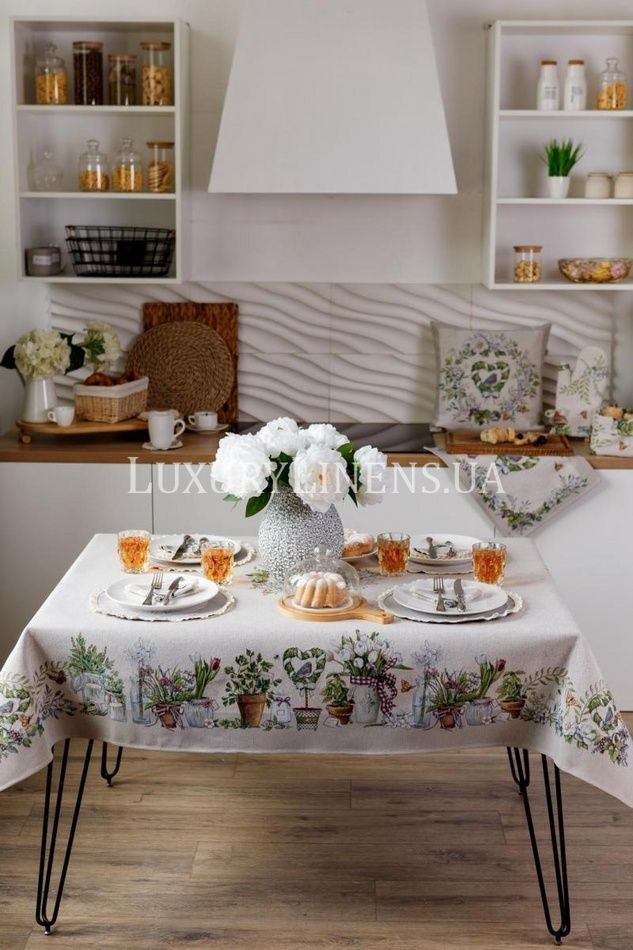 Скатертина гобеленова на стіл GARDEN ПРОВАНС, 160х250см 035344 35344 фото