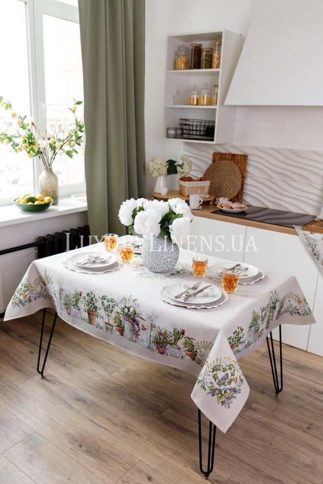 Скатертина гобеленова на стіл GARDEN ПРОВАНС, 160х250см 035344 35344 фото