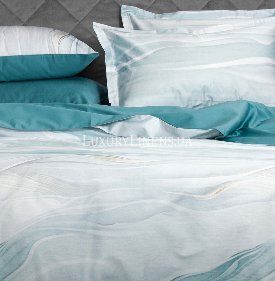 Постельное белье LUXURY LINENS Alonso TURQUAZ 100% египетский хлопок 500ТС 440021 фото