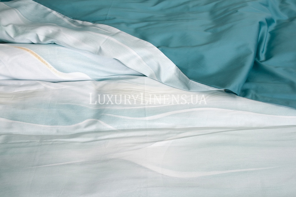 Постільна білизна LUXURY LINENS Alonso TURQUAZ 100% єгипетська бавовна 500ТС 440021 фото