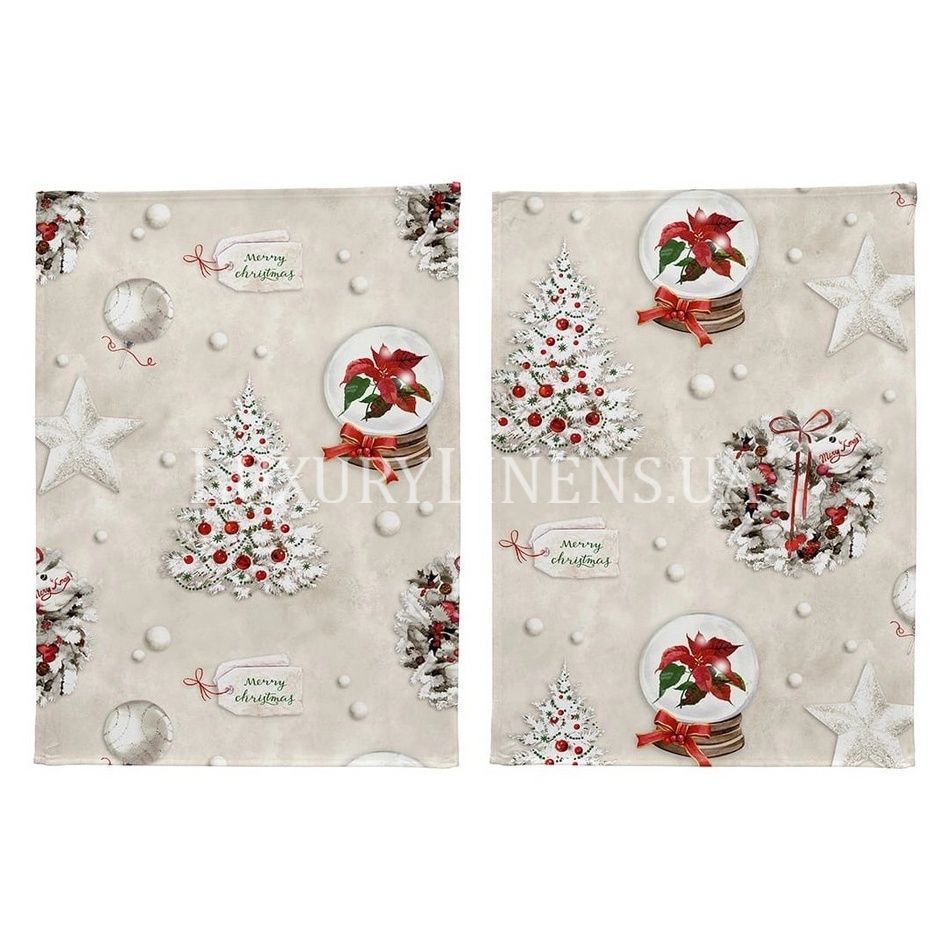 Набір рушників для кухні NAF NAF Xmas Days 50x70-2 50-UNICO 100% бавовна 82894 фото