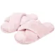 Тапочки жіночі хутряні LUX, рожеві 4673t фото 1