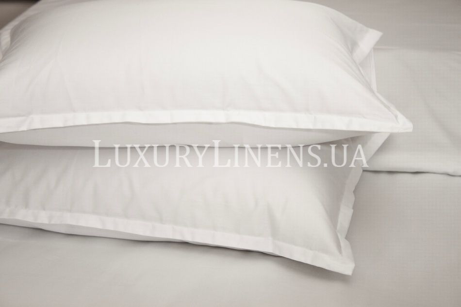 Наволочка LUXURY LINENS OFF WHITE 50x70+3 100% бавовна 00000100sh фото