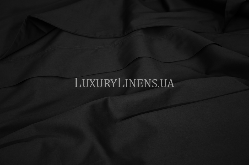 Постільна білизна LUXURY LINENS Premium BLACK 100% єгипетська бавовна 500ТС 38000131 фото