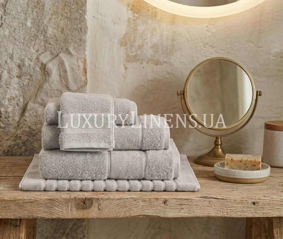 Полотенце LUXURY LINENS Basic Line Light Grey 361223050 фото
