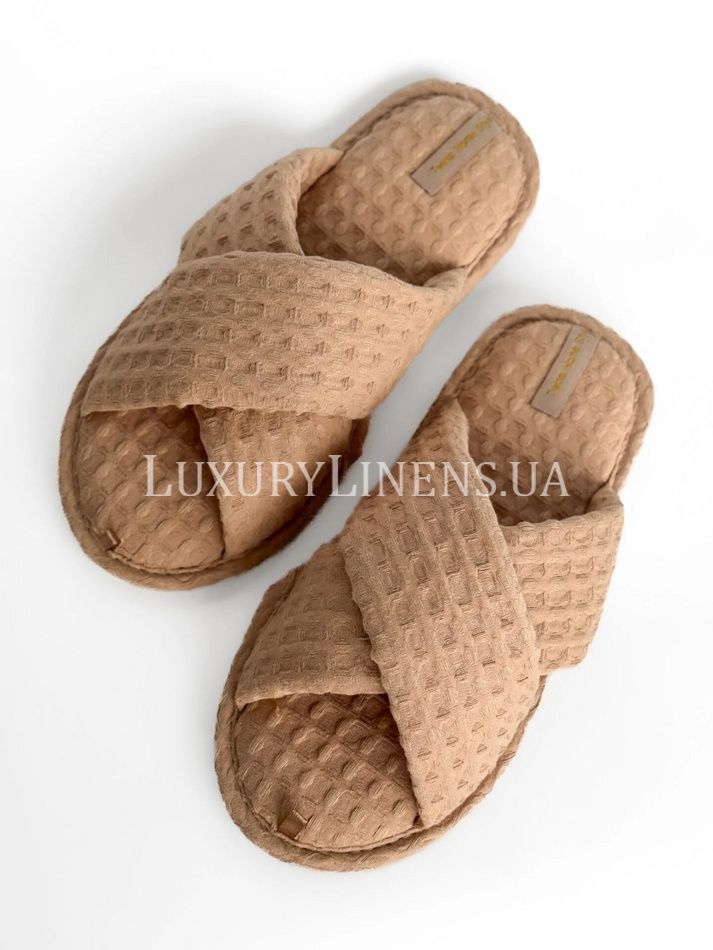 Капці домашні жіночі HS-VL Waffle caramel р. 36/37 13957t фото