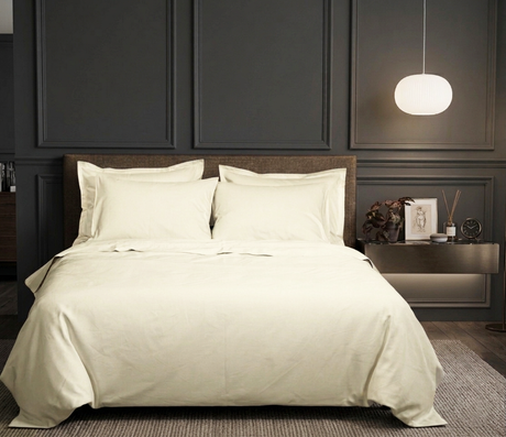 Комплект постільної білизни LUXURY LINENS Premium Ivory 100% Єгипетська бавовна 38000506 фото