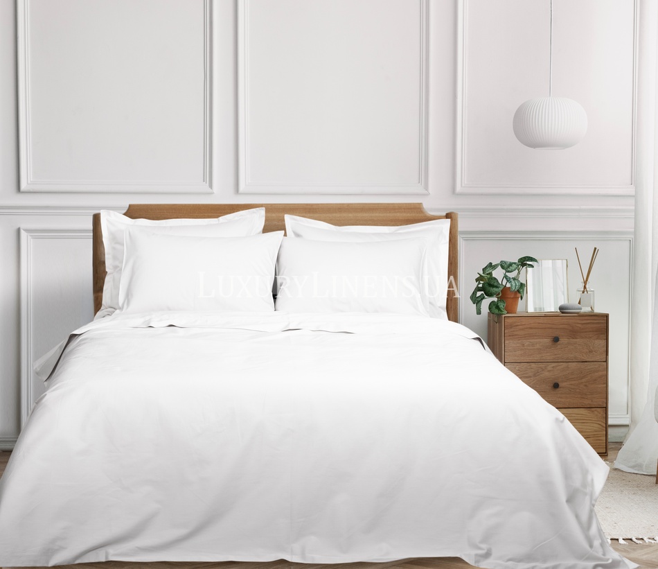 Постельное белье LUXURY LINENS Premium WHITE 100% египетский хлопок 500ТС 38000119 фото