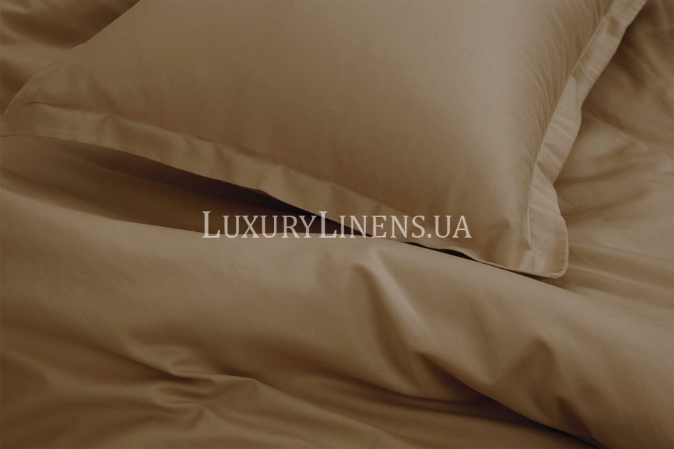 Комплект постільної білизни LUXURY LINENS Freedom Brown 100% бабовна 370032 фото