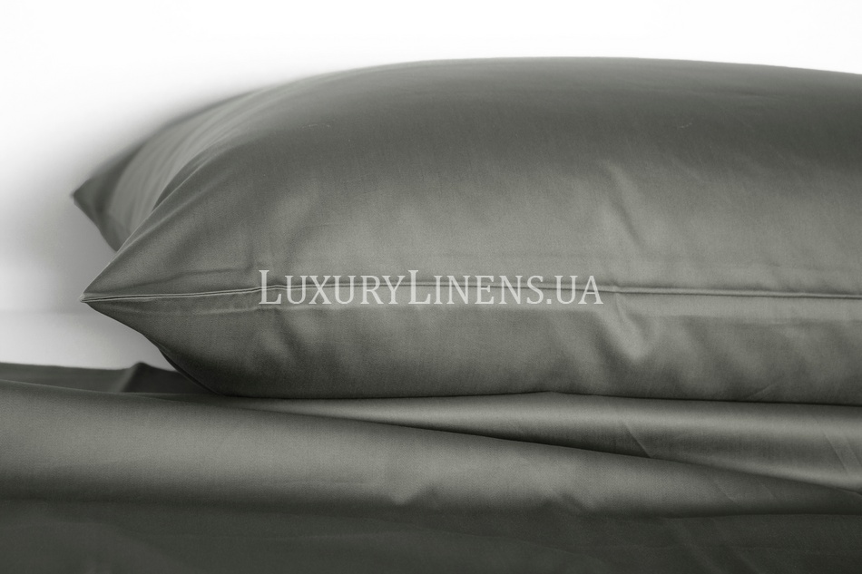 Набір наволочок LUXURY LINENS 50x70 Olive Gray 100%єгипетська бавовна 338171 фото