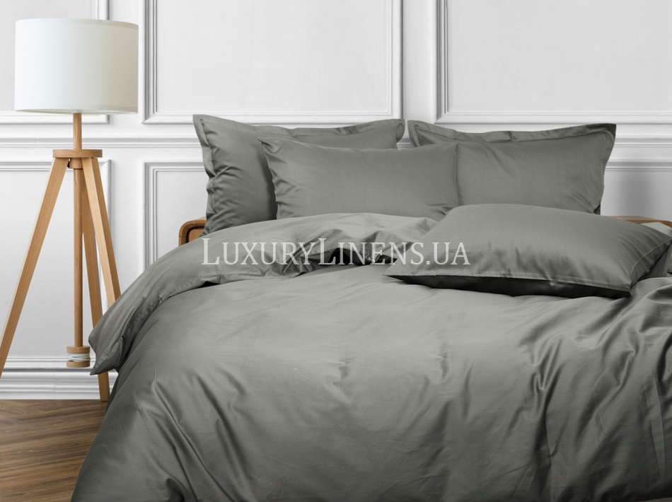 Набір наволочок LUXURY LINENS 50x70 Olive Gray 100%єгипетська бавовна 338171 фото