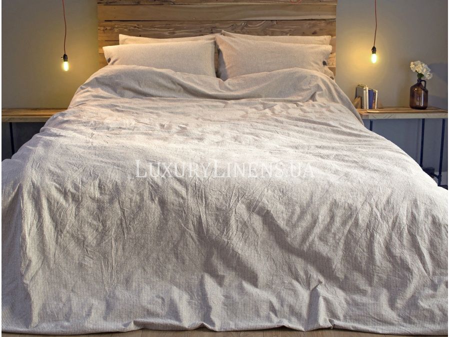 Постільна білизна Lotus Home Washed cotton - Daften kahve-bej півтораспальний 2313667-svt фото