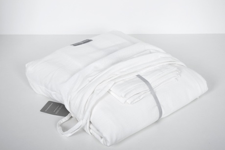 Комплект постільної білизни LUXURY LINENS Washed Cotton, White 3600032 фото