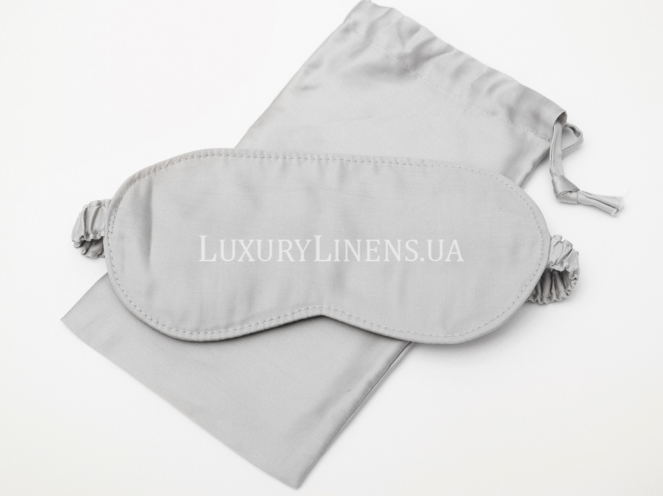 Маска для сну Luxury Linens light gray 55112 фото