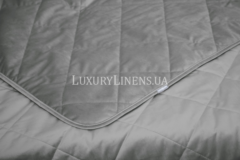 Стьобане покривало Luxury Linens Gray 240x260 771011 фото