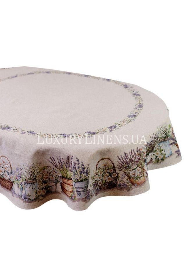 Овальная гобеленовая скатерть на стол Provence ПРОВАНС, 160х180 см 039126 39126 фото
