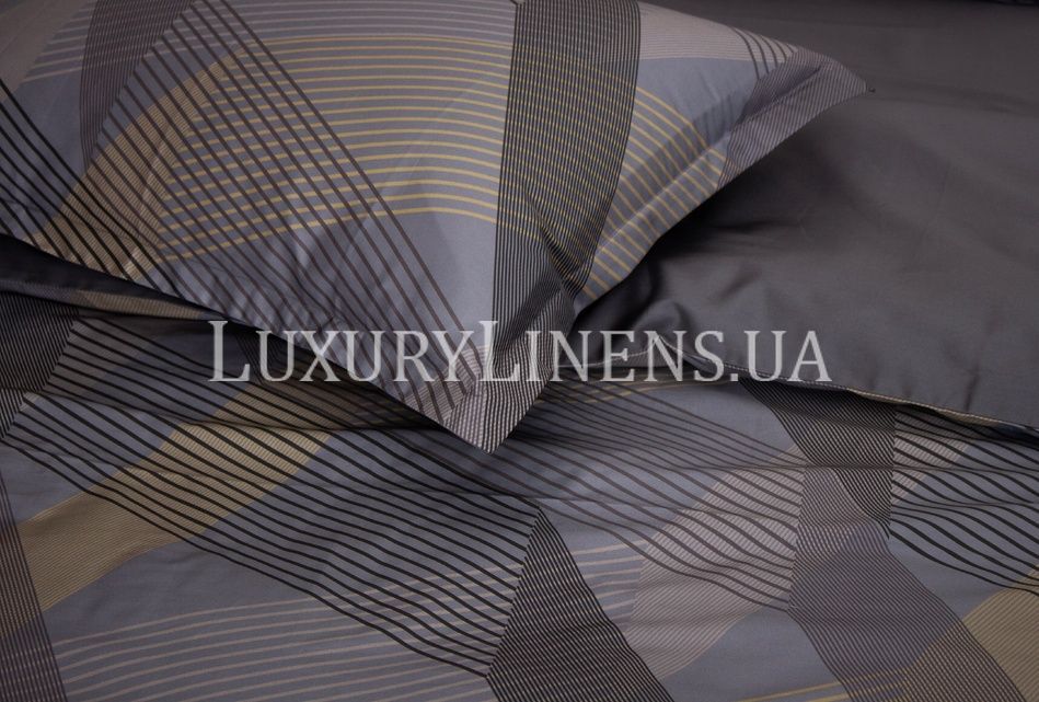 Постільна білизна LUXURY LINENS Fuerza ANTRASIT 100% єгипетська бавовна 500ТС copy_560013 фото