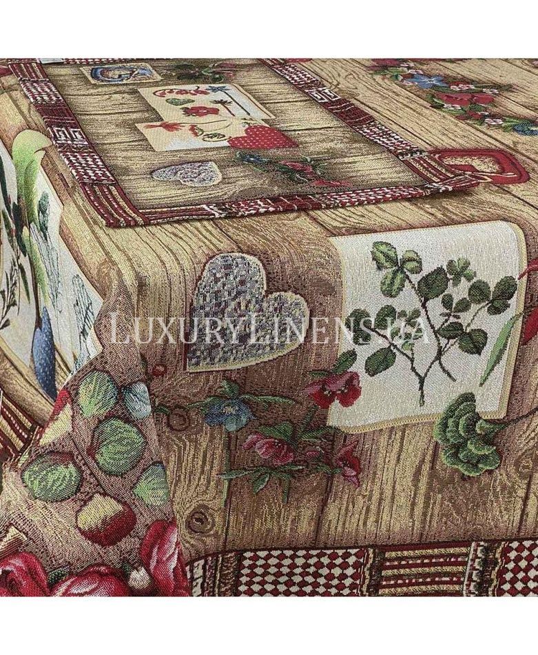 Гобеленова скатертина на стiл Wooden ПРОВАНС, 134х180см 024649 24649 фото