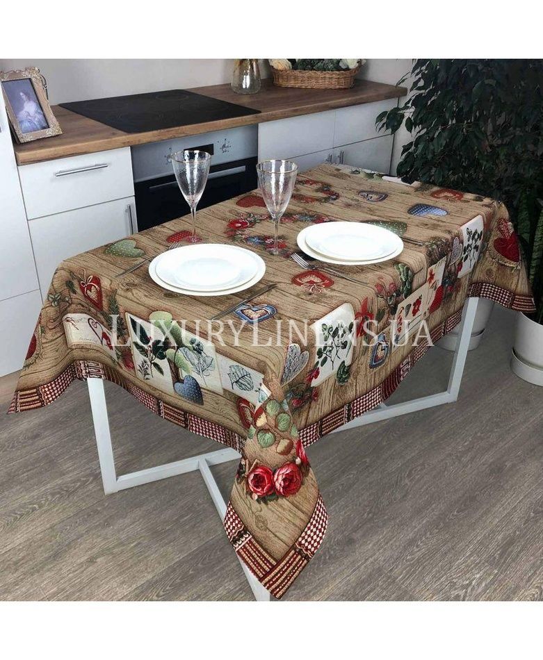 Гобеленова скатертина на стiл Wooden ПРОВАНС, 134х180см 024649 24649 фото