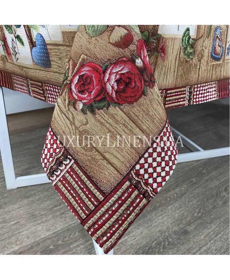 Гобеленова скатертина на стiл Wooden ПРОВАНС, 134х180см 024649 24649 фото