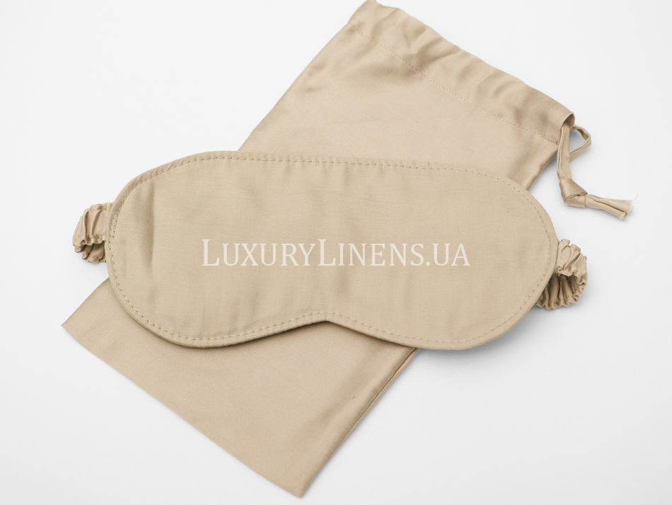 Маска для сна Luxury Linens египетский хлопок Beige 55181_422 фото